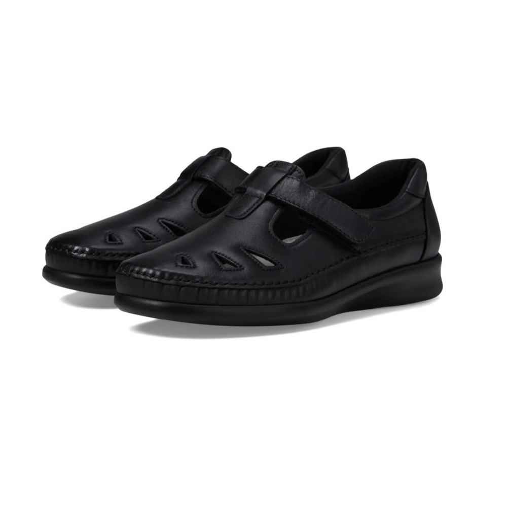 SAS Roamer T-Strap Comfort Loafer Women's Black Size 10.5 - Perfect Condition